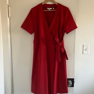 Short sleeve wrap dress